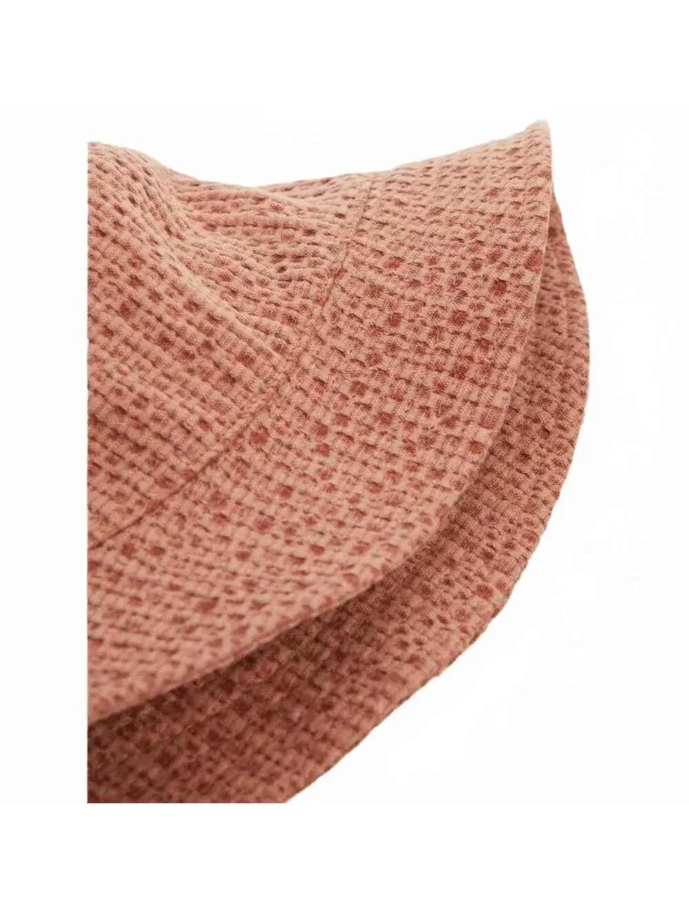 Mango Cotton Texture Bucket Hat CORAL ORANGE PINK NWT